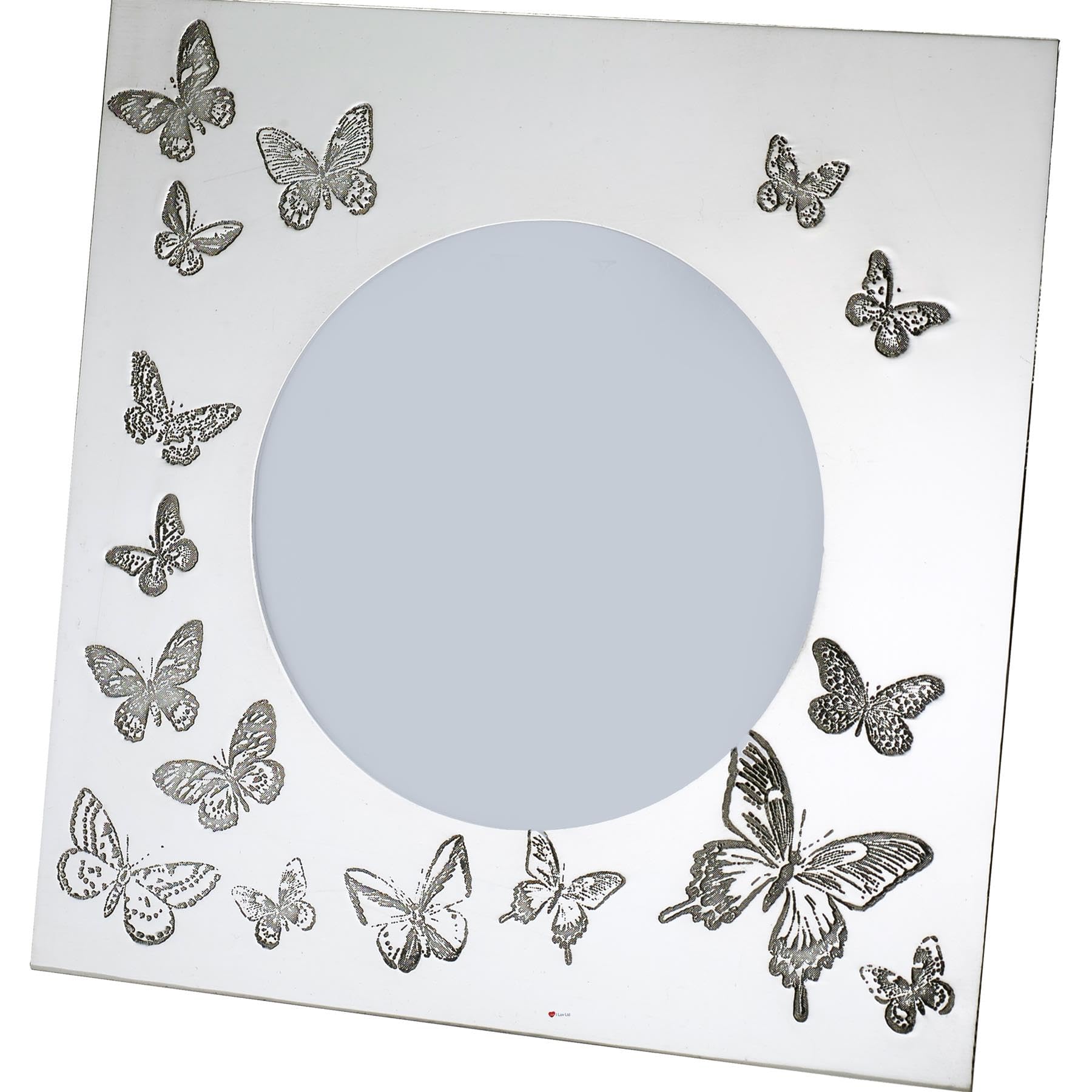 Cadre photo motif papillon étain pour décoration salon cosy