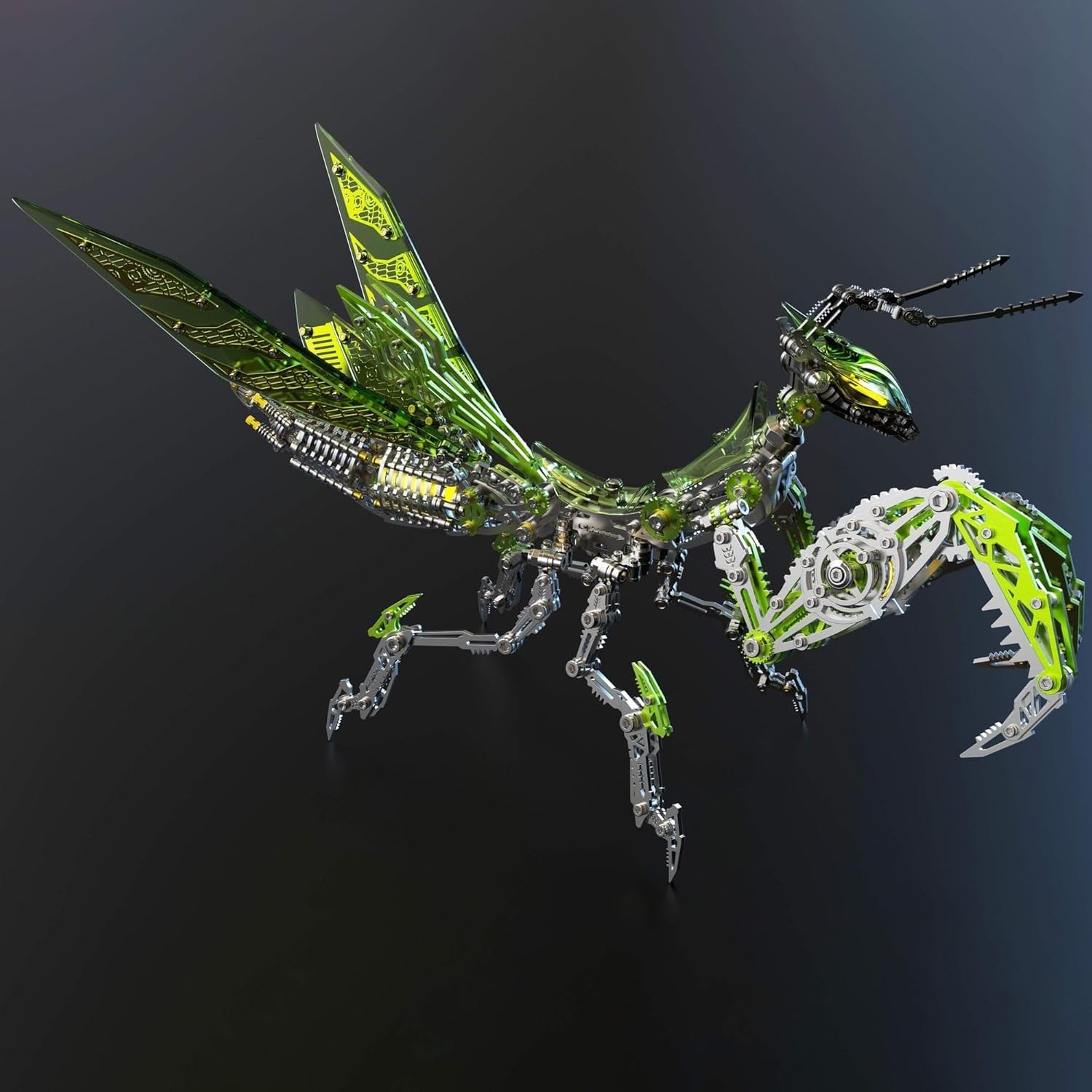 Puzzle metalowe 3D dla dorosłych, zestaw modeli do składania mechanicznej modliszki, ozdoba DIY - rękodzieło montażowe Łamigłówka, dla dorosłych, prezent urodzinowy 1109 szt.