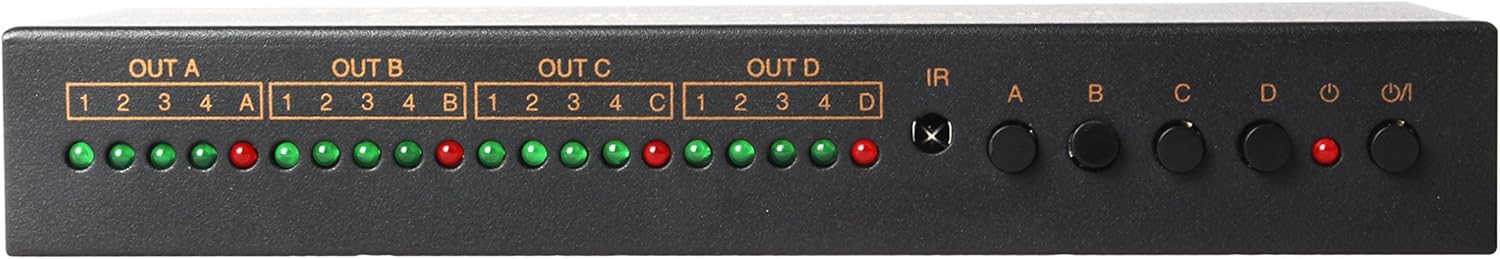 ViewHD SPDIF/TOSLINK Optical Digital Audio 4x4 True Matrix with Remote Control | VHD-SM4X4