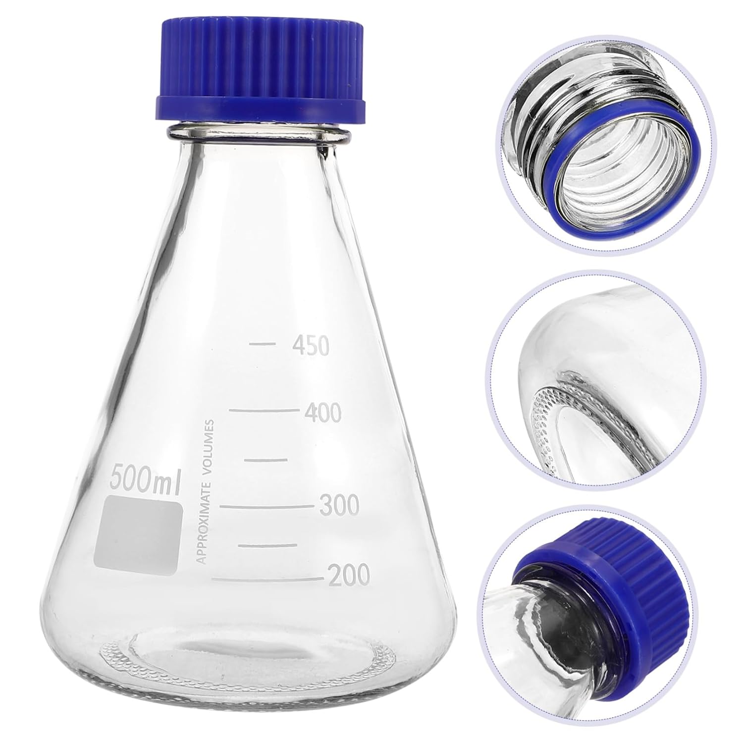 MAGICLULU Laboratory Flask High Temperature Erlenmeyer Flask Unique Design for Chemistry Experiments and