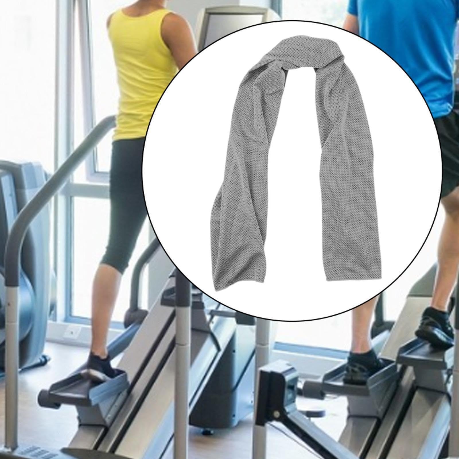 jojomis Cooling Towel Microfiber Chilly Neck Wrap for Gym Outdoor Hiking Fitness Quick Dry Stay Cool Gray