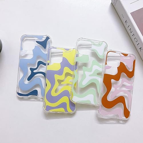 Miniatura 7 de Ginkgonut Funda compatible con iPhone 11 Pro Max, diseño ondulado simple y moderno para mujeres y niñas, funda de TPU suave + protección de