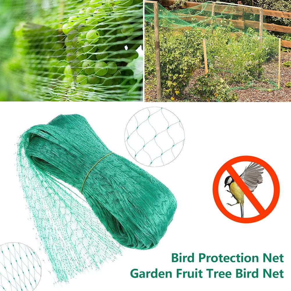 Rete per insetti a maglie strette， Bird Netting Mesh For Garden Trees Fruits Vegetables Ponds Green Multiple Sizes(2m*10m)
