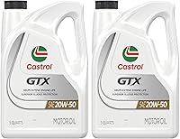 Vista 8 de Castrol GTX 20W-50 Aceite de motor convencional, 1 cuarto de galón, paquete de 6