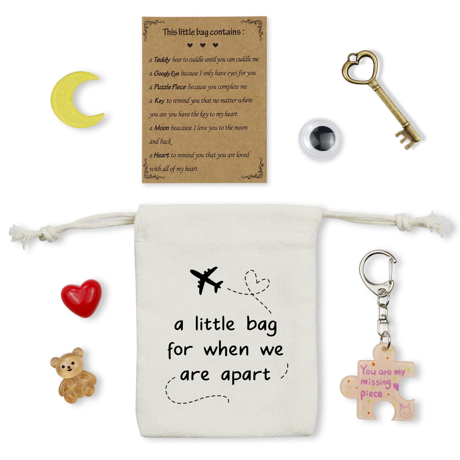 Long Distance Relationship Gifts, Little Bag Accessories Gifts for Lovers and Friends Boyfriend (Long Distance Bag)