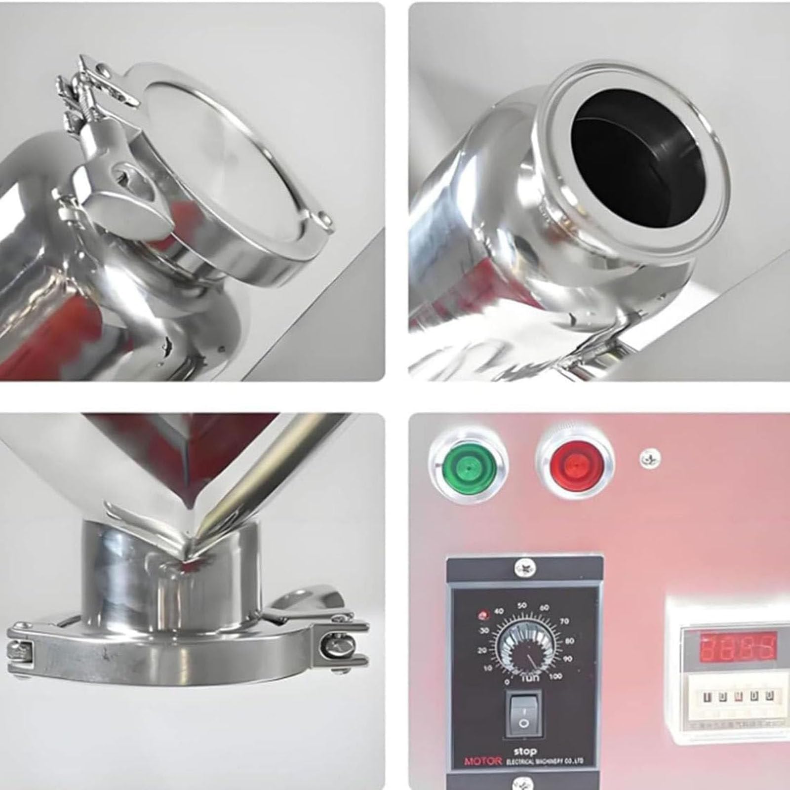 Amazon | 小型ミキサー V型実験用ミキサー、2Lラボ用せん断式V型ドライ