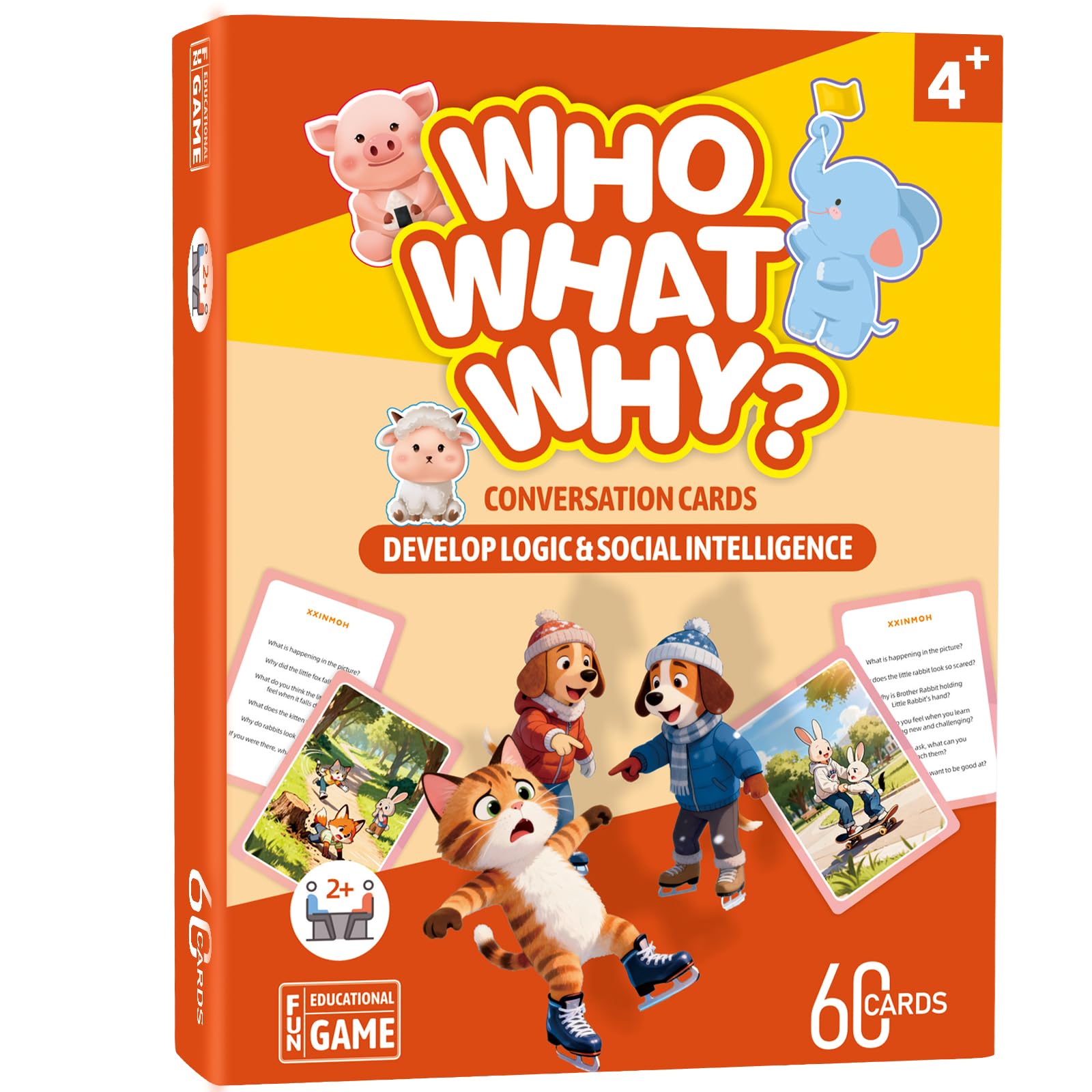 Speech Therapy Materials, Who What Why Conversation Cards for Kids – Learning Game for Social Skills, Emotional Intelligence & Critical Thinking, Sequencing Game & Articulation Materials, Ages 4+