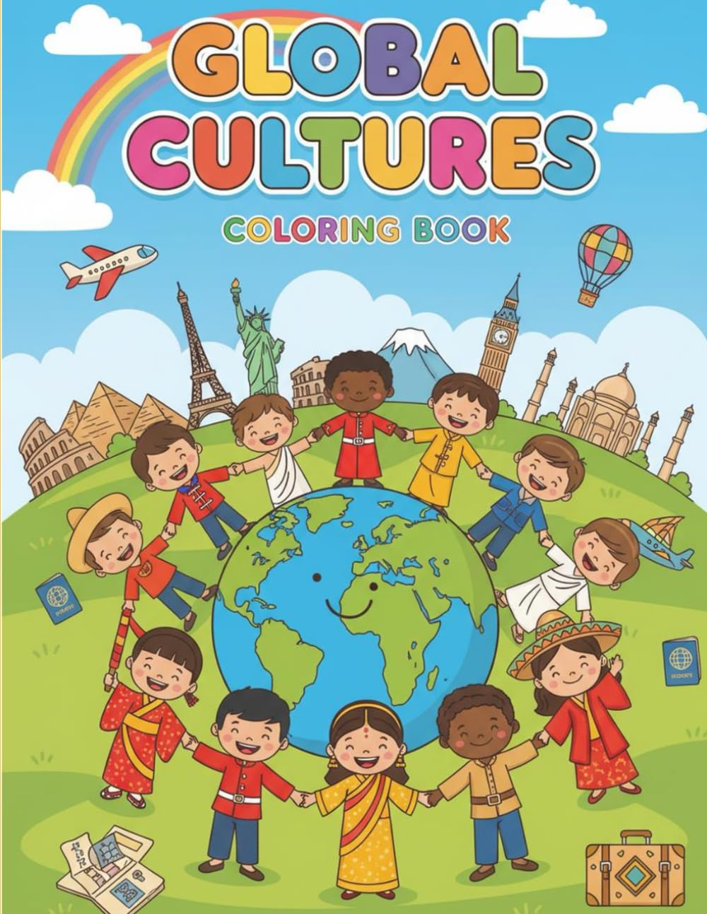 Global Cultures Coloring Book (Wonderful Culture Coloring Book Series)