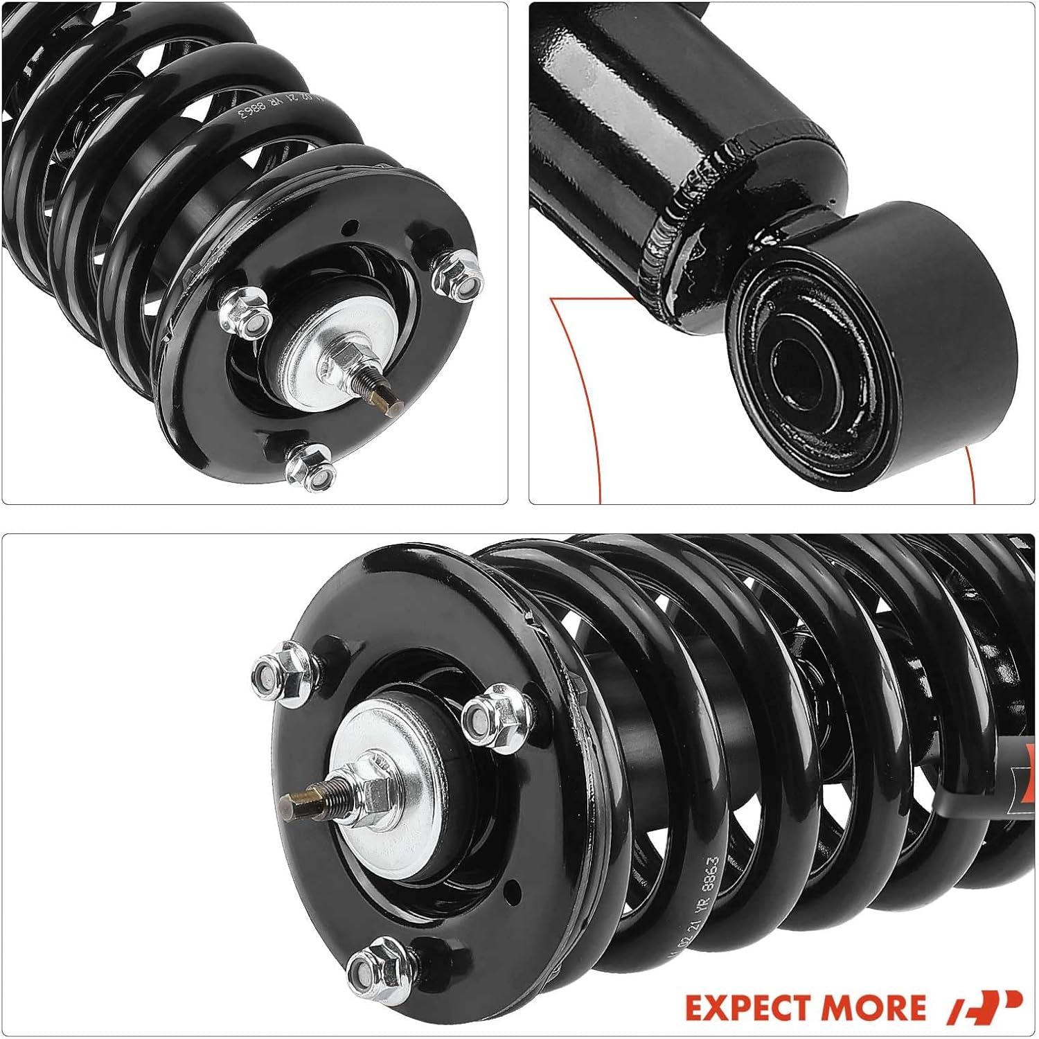 A-Premium Front Pair (2) Complete Strut and Coil Spring Assembly Compatible with Nissan Armada 2008-2010 2014-2015 & Infiniti QX56 2008-2010, 4WD, Driver and Passenger Side