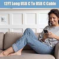 Vista 49 de Cargador súper rápido tipo C, cargador de pared USB C de 25 W, bloque de carga rápida y cable de 8 pies para Samsung Galaxy S25 S24