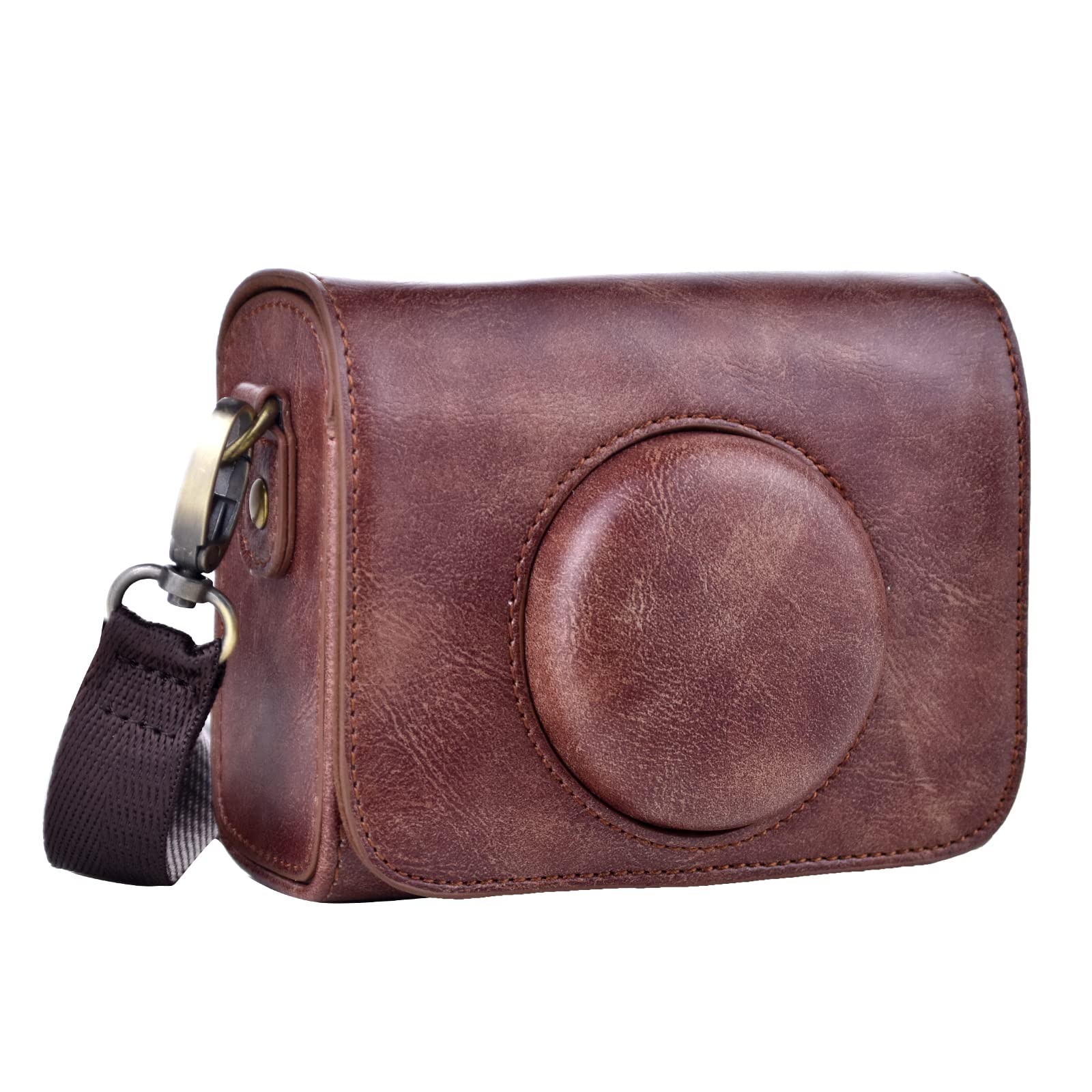 MUZIRI KINOKOO Protective Case Compatible for Sony ZV1 HX60 RX100 Series /Ricoh GR Series/Canon G5X/G7X2/G9X SX720/730/740/Pana.LX7/9/10/15 Camera - PU Leather Case Horizontal Version - Coffee