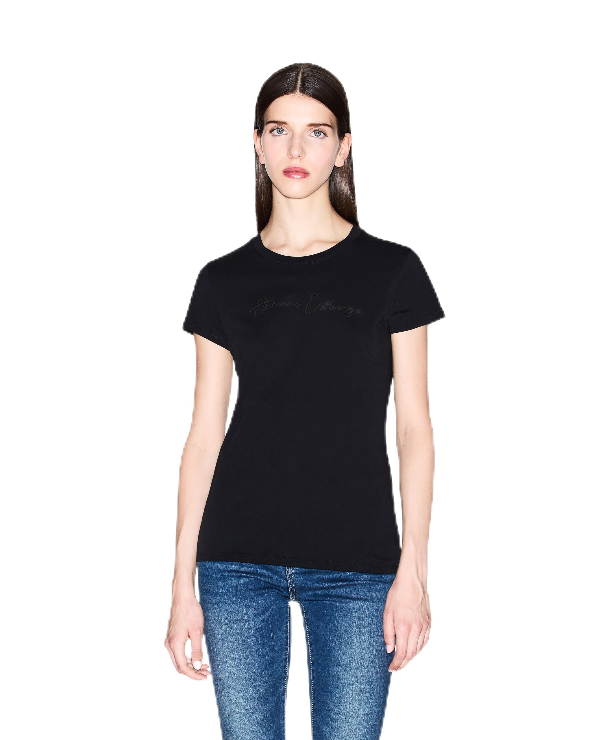 Armani Exchange Damen Schwarz Oberteile, K, Mgröße: