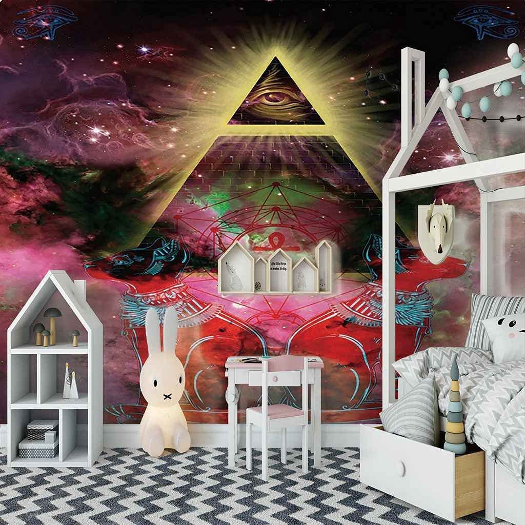 Fotomurale 3D Murale Autoadesivo Viola Cielo Stellato Paesaggio Camera Dei Bambini Bar Ufficio Soggiorno Ristorante Negozio Di Abbigliamento Corridoio Hotel Decorazione Della Parete Arte 400x280 cm