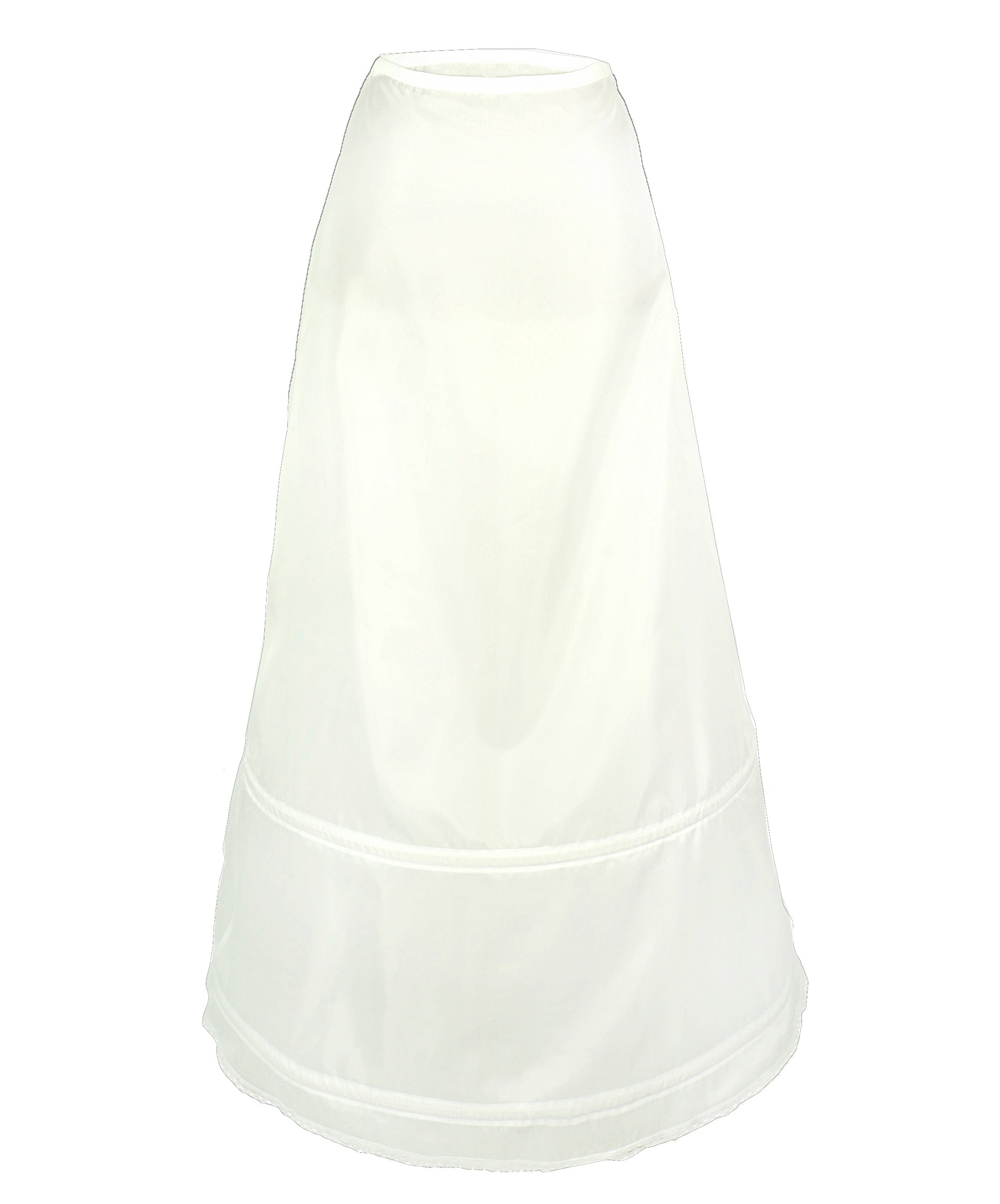 Flora 2 Hoop Bridal Wedding Prom A-line Slight Full Petticoat Skirt,size XS-M Off-white