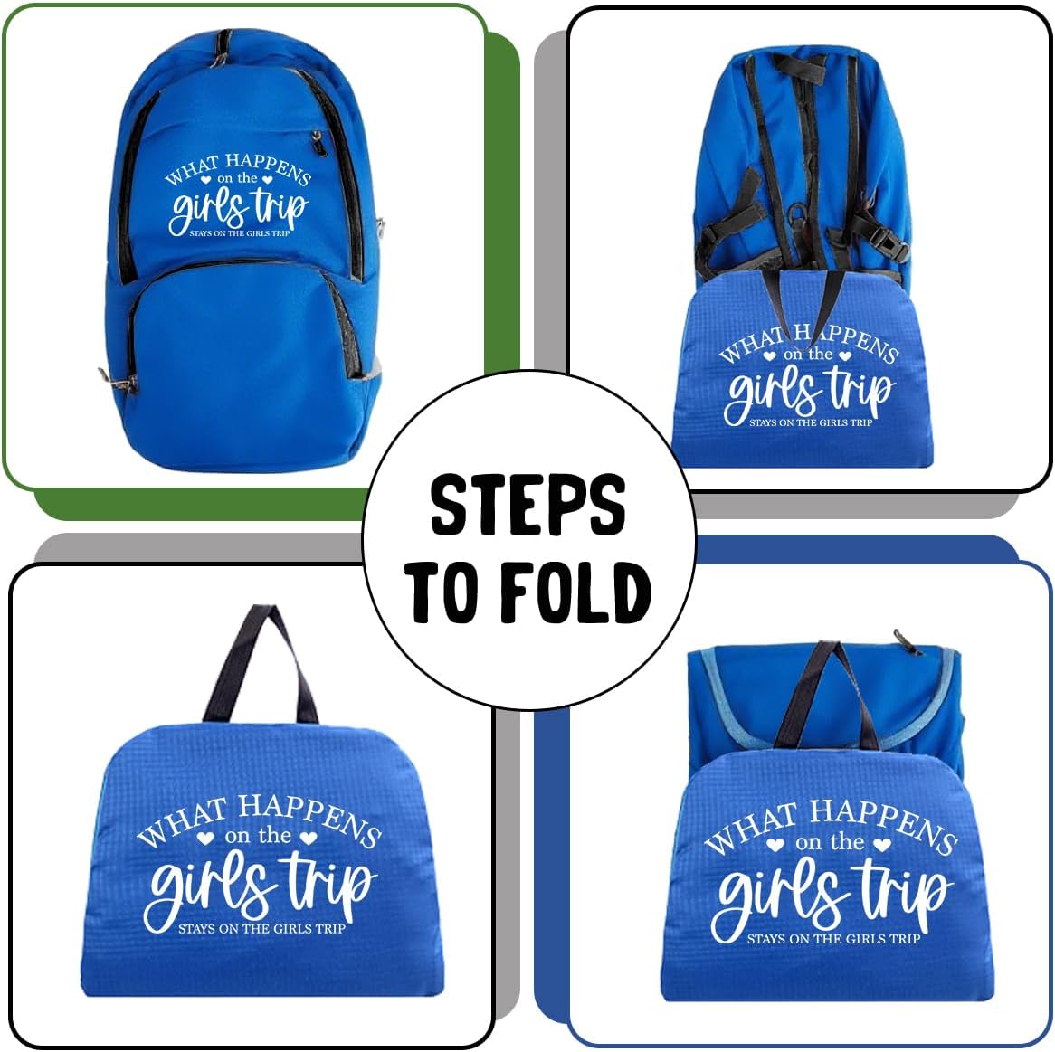 4Pcs 30L Hiking Backpack Lightweight Day Packs, Packable Backpack for Women Men Travel Camping Vacation