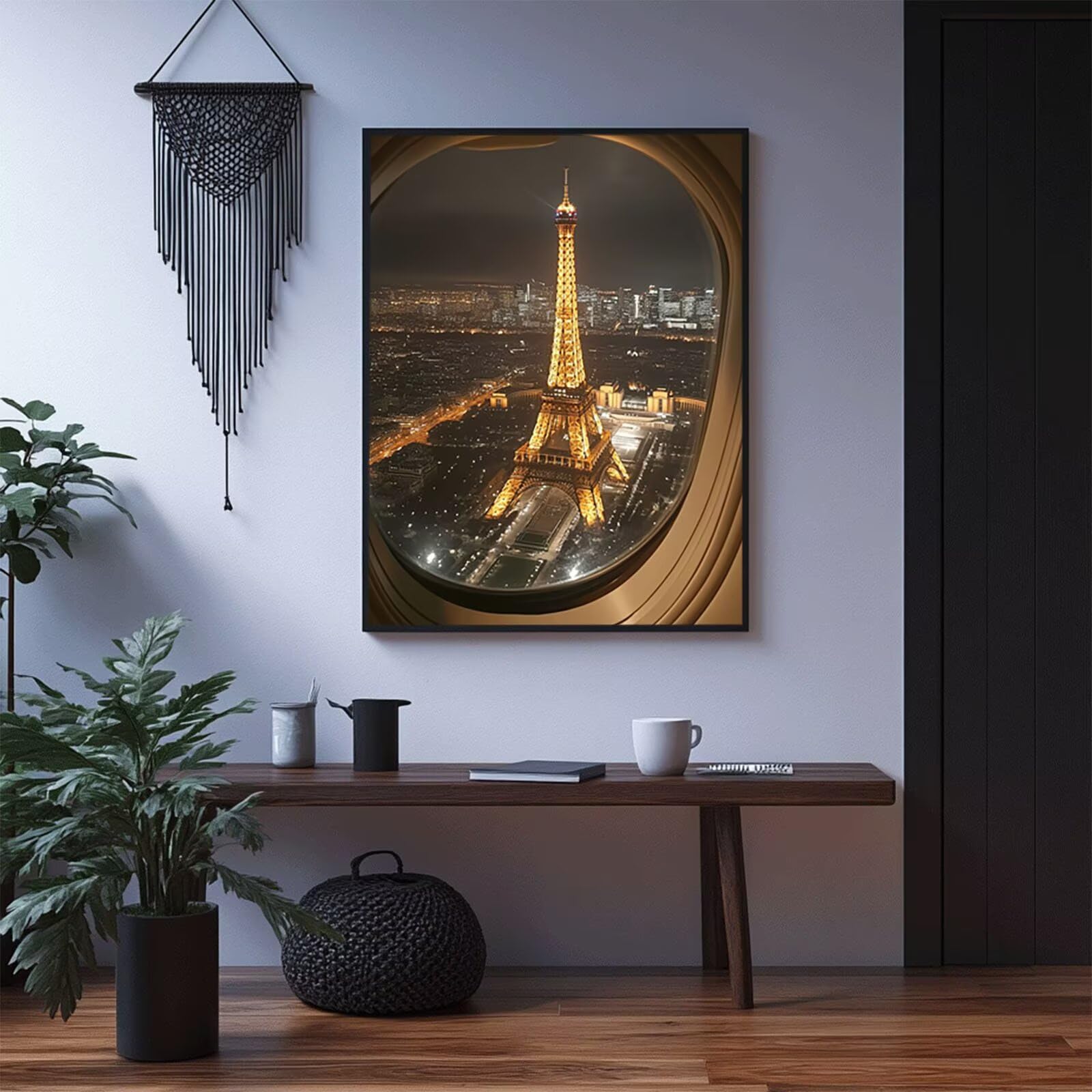 5D Diamond Painting Eiffelturm Diamant Malen Nach Zahlen 60x80 CM ZXSH9862 | Diamant-Vollabdeckung Landschaft Leinwand zum Bemalen, Kreatives Deko Wohnzimmer Büro Desktop Geschenke für Frauen Mann