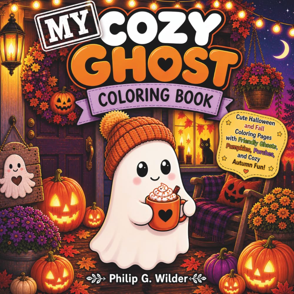 My Cozy Little Ghosts Coloring Book: Cute Halloween and Fall Coloring Pages with Friendly Ghosts, Pumpkins and Autumn Fun!