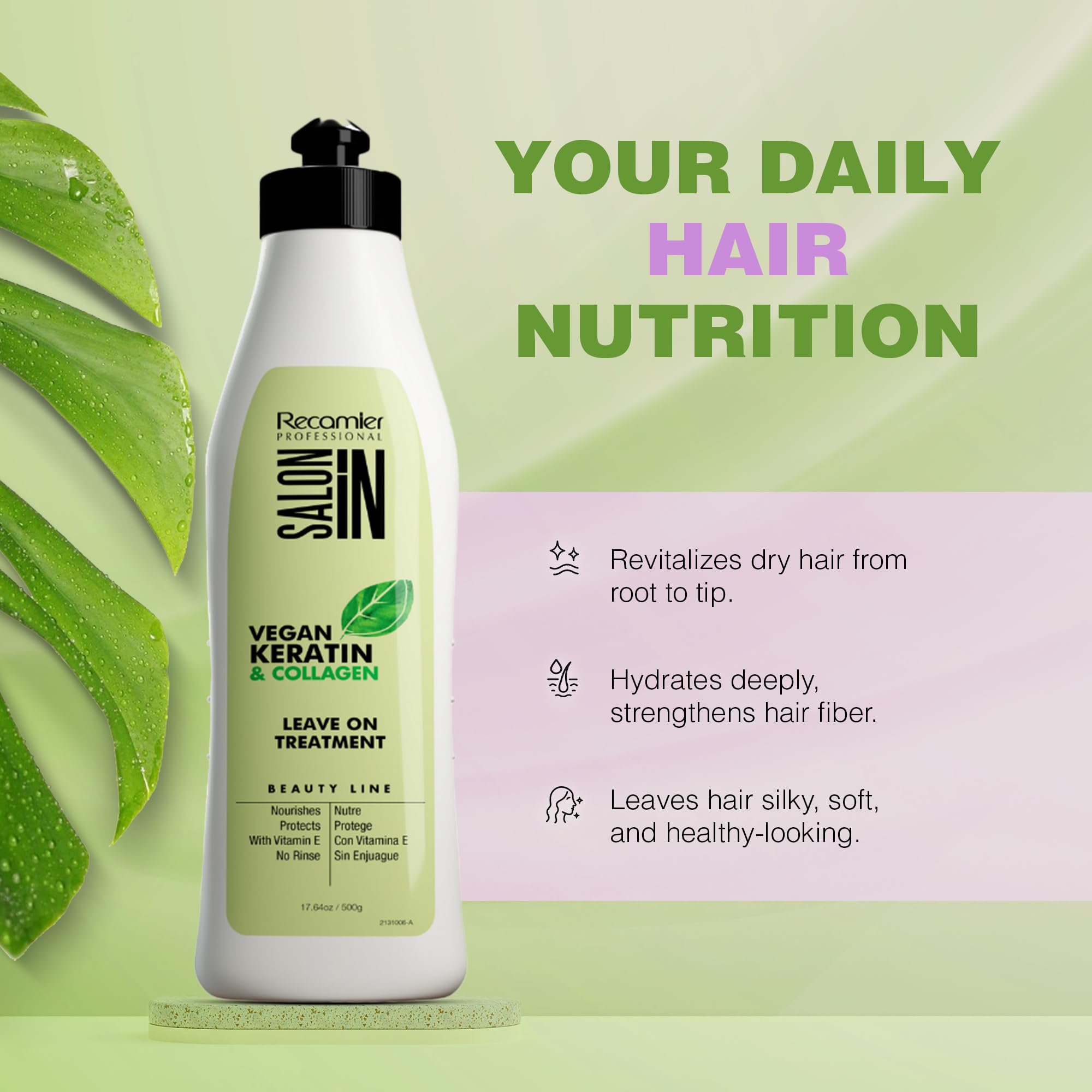 Amazon.com : Salon In by Recamier - Vegan Keratin Leave-On