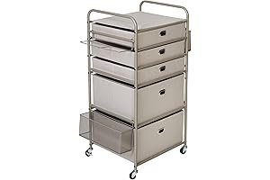 Honey-Can-Do Wrapping Paper Organizer On Cart with Wheels