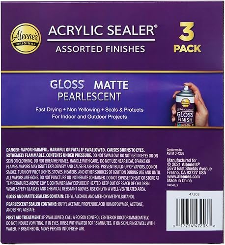 Miniatura 17 de Aleene's Spray 6 oz. Paquete de 3 selladores acrílicos, 6 onzas (paquete de 3), transparente mate, 3
