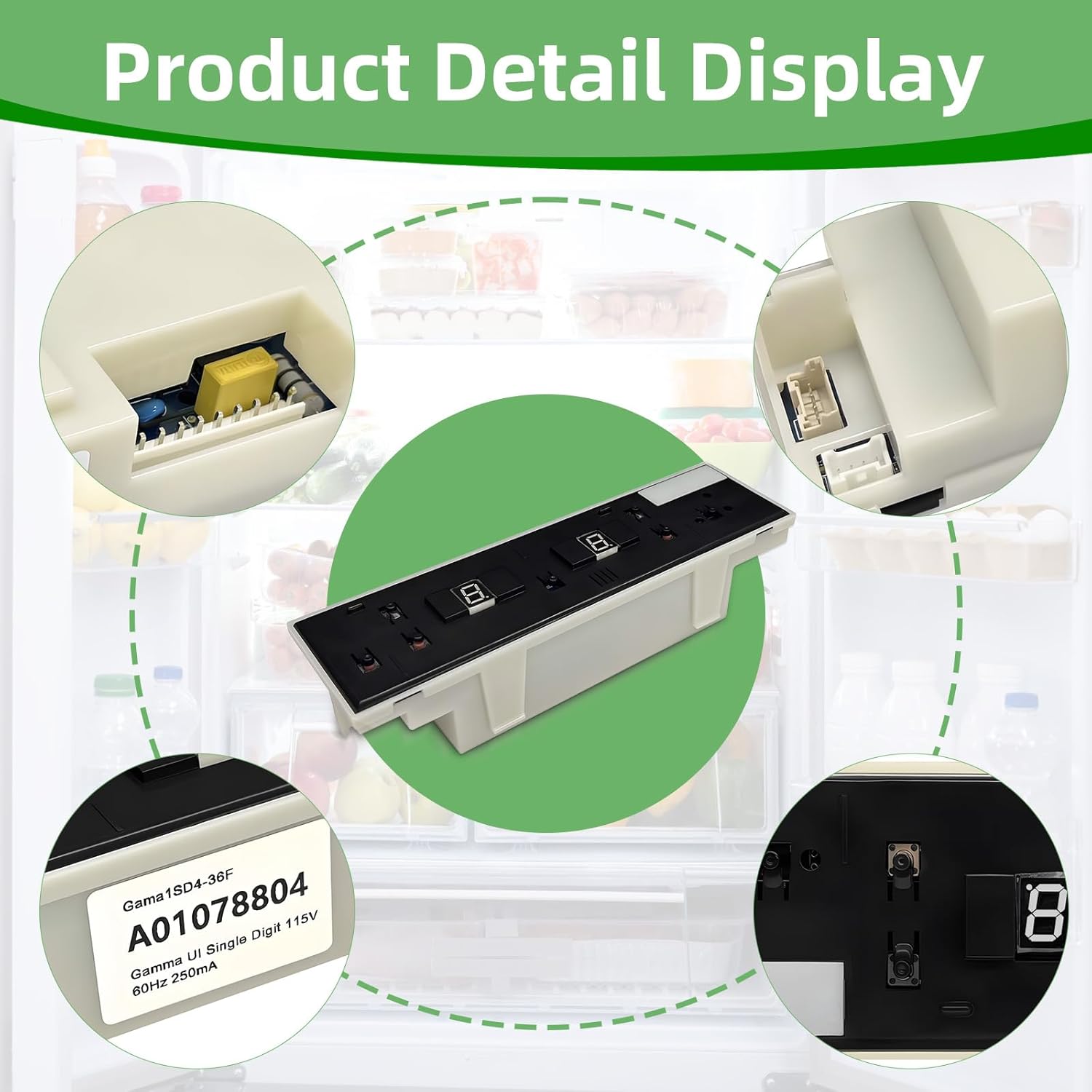 A01078804 Refrigerator Electronic Control Board with Cover for Refrigerator Replacement Parts