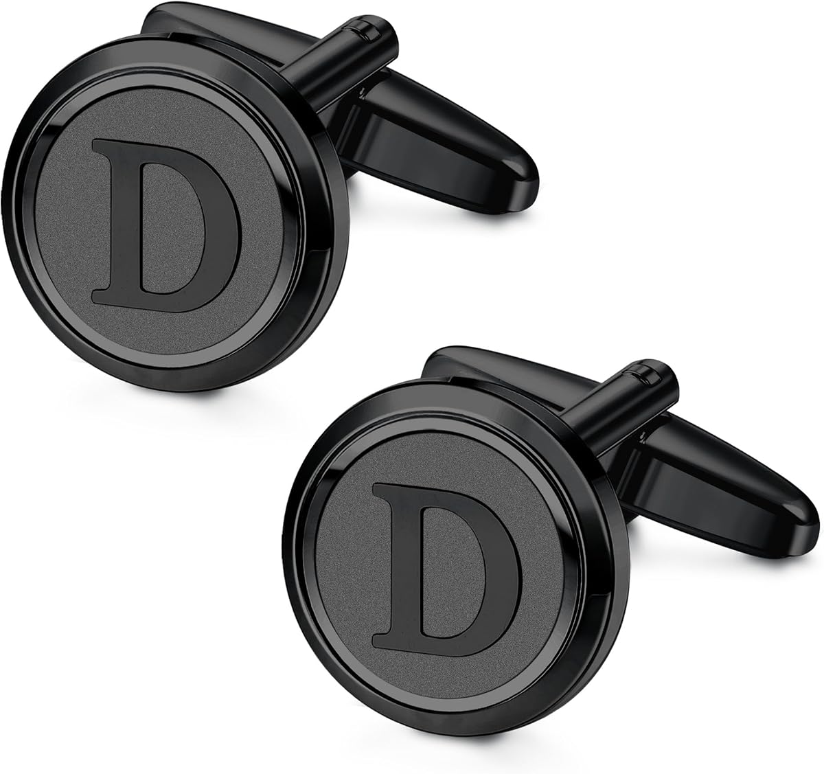 Gemelos de oro con inicial para hombre, gemelos de oro, gemelos de cobre personalizados, gemelos con letras, regalo para novio, marido, padre