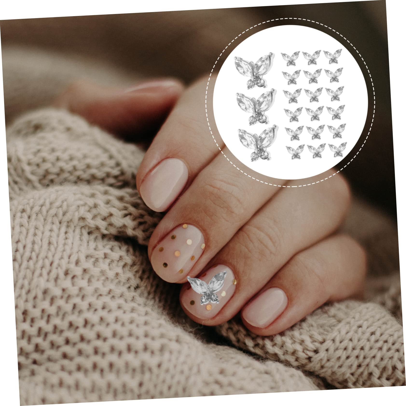 FRCOLOR 100 piezas Nail Art Accesorios Bling- de Uñas Colgante para Uñas de Mujer Arte de uñas Piedras de manicura Accesorios de uñas Colgantes Arte de uñas Pequeñas Piedras preciosas