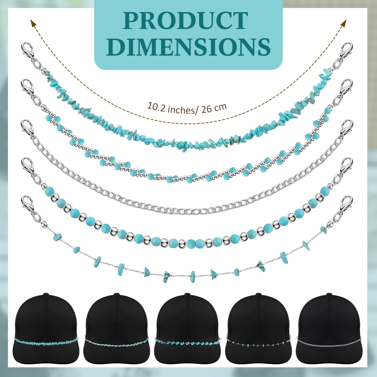Snapklik.com : Tondiamo 5 Pcs Trucker Hat Chains Bill Charms Decoration ...