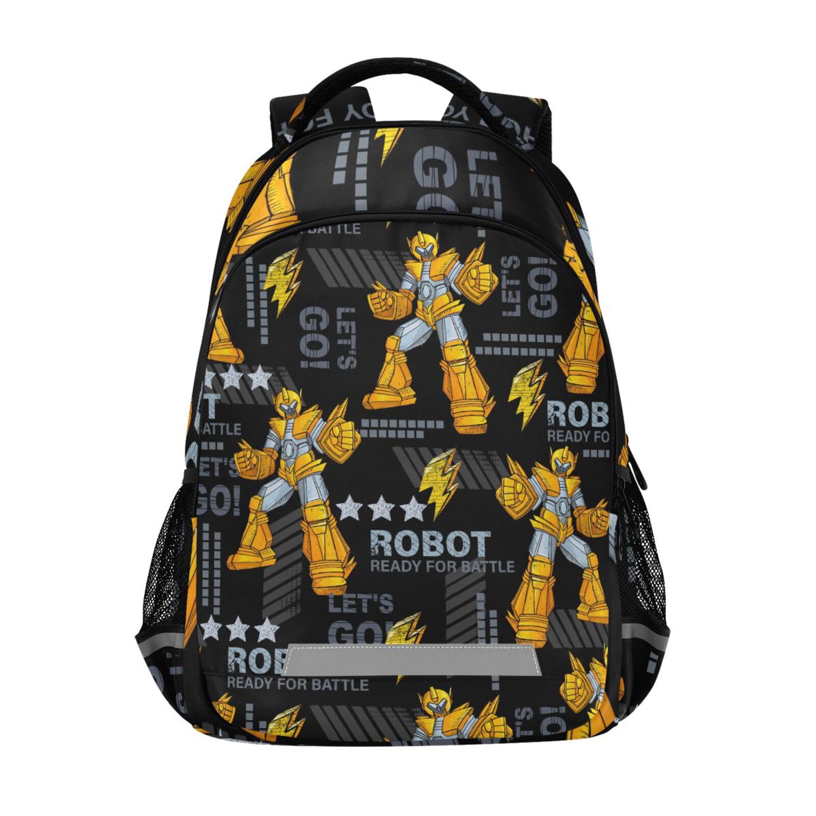 ALAZA Robots Boys Backpacks for Kids, Elementary Bookbag School Bag Dackpack