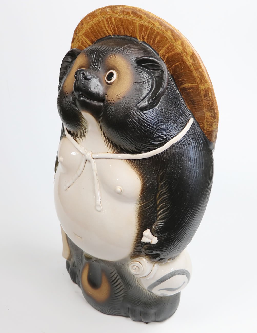 信楽焼 黄色い 13号福狸 タヌキ たぬき 狸 高さ43㌢ 信楽焼 たぬき