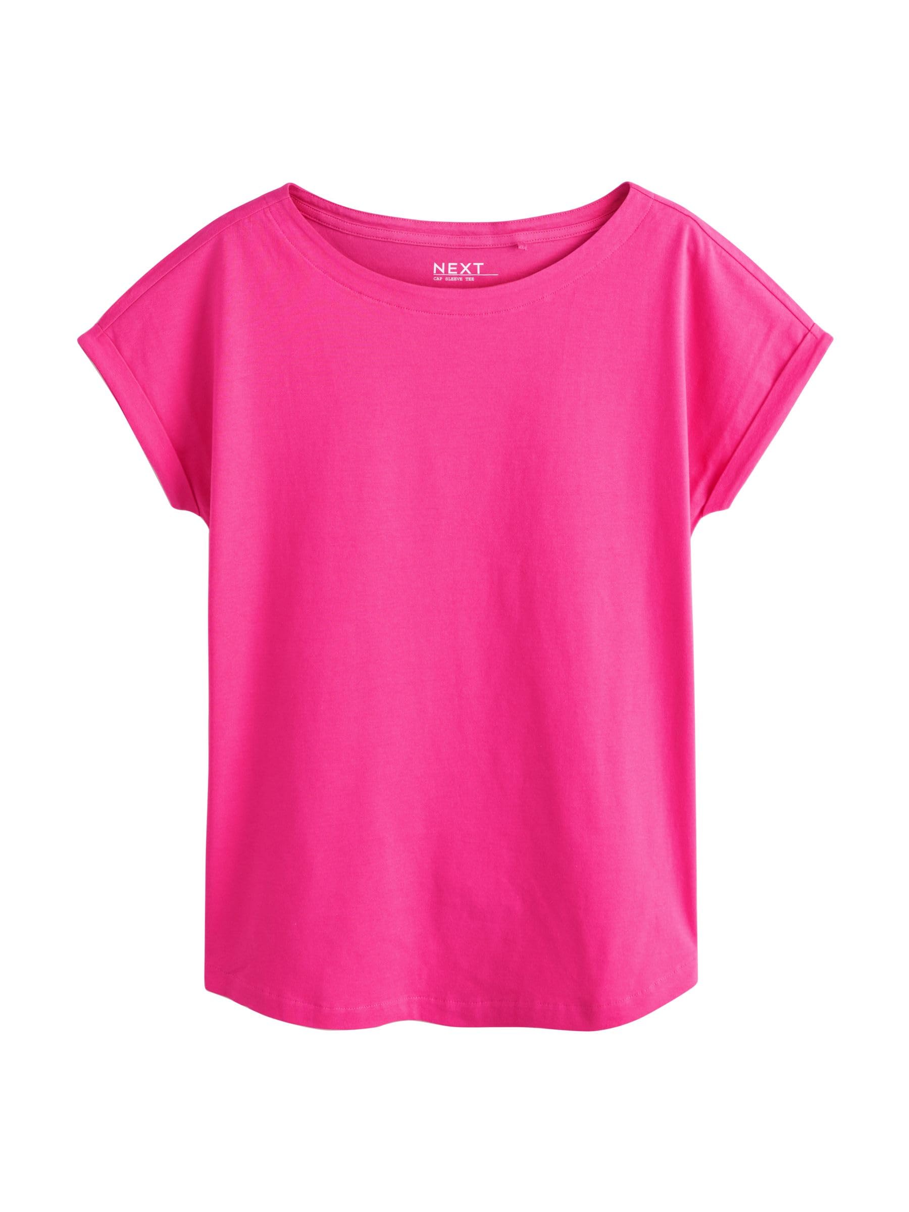 NEXT Femme T-Shirt 100% Coton à Mancherons, Lot de 10 | Coupe standard