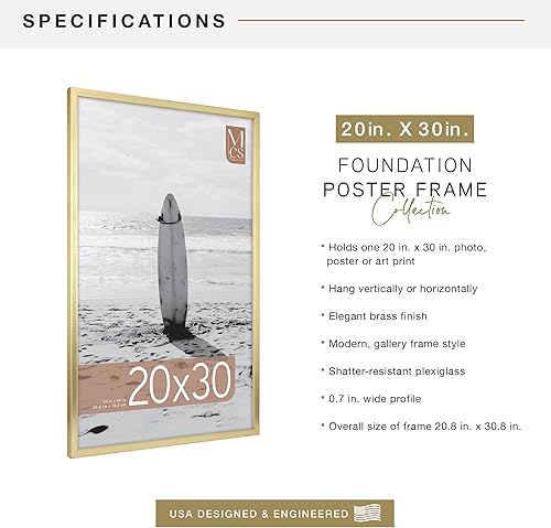 Vista 40 de MCS Gallery Foundation - Marco de póster, marco de fotos para arte de pared, negro, 16 x 20 pulgadas, individual
