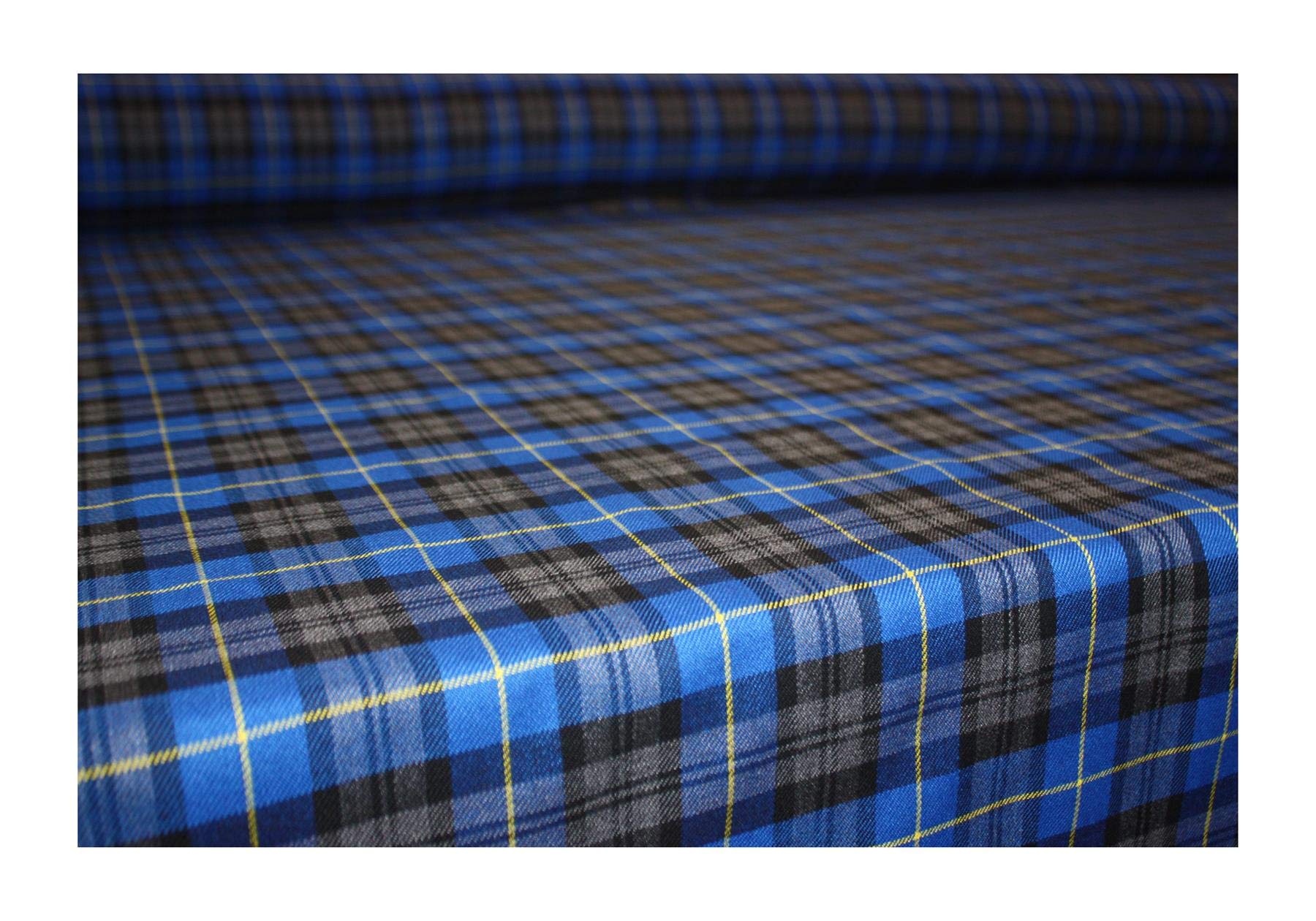 The Dragons Den Blue Hunting Tartan 145 X 145 Cm Traditional Tartan Polyviscose Square Tablecloth Burns Night Christmas Hogmanay Home Decoration [Blue Hunting]