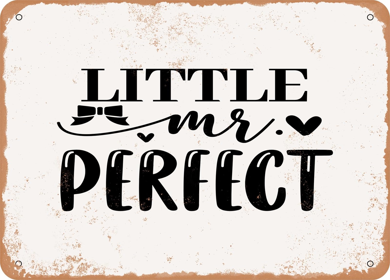 Miaomansenstore Metal Sign - Little Mr Perfect - Vintage Rusty Look Sign Home Decor