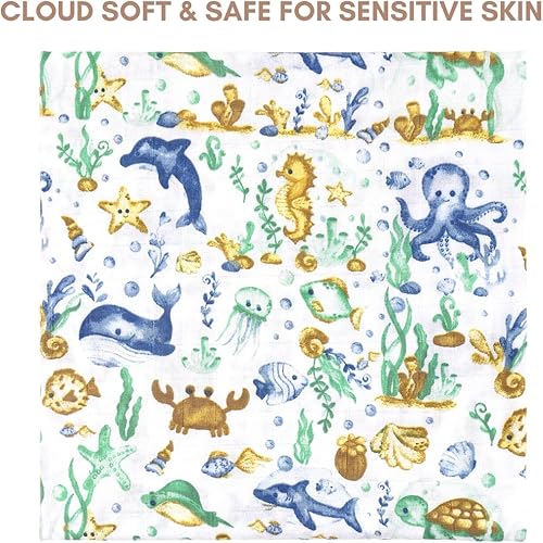 Miniatura 2 de KloudBambu Toalla de bebé con capucha, súper suave para la piel sensible, ultra absorbente, para recién nacidos, bebés, niñas y niños, estampado de