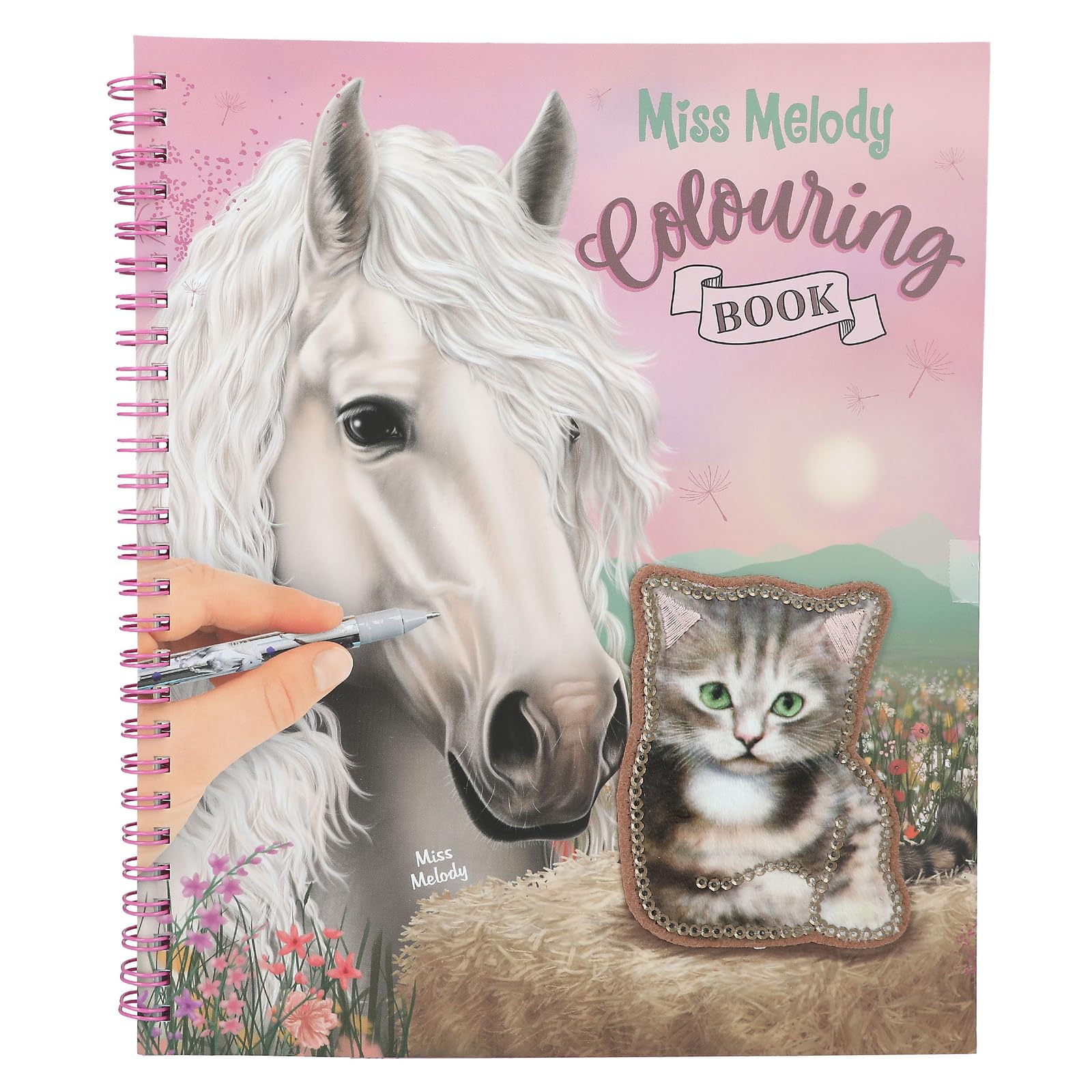 Depesche 13745 Miss Melody Colouring Book with 20 Pre-Printed Pages for Creating Horse Designs Including 1 Sheet of Stickers