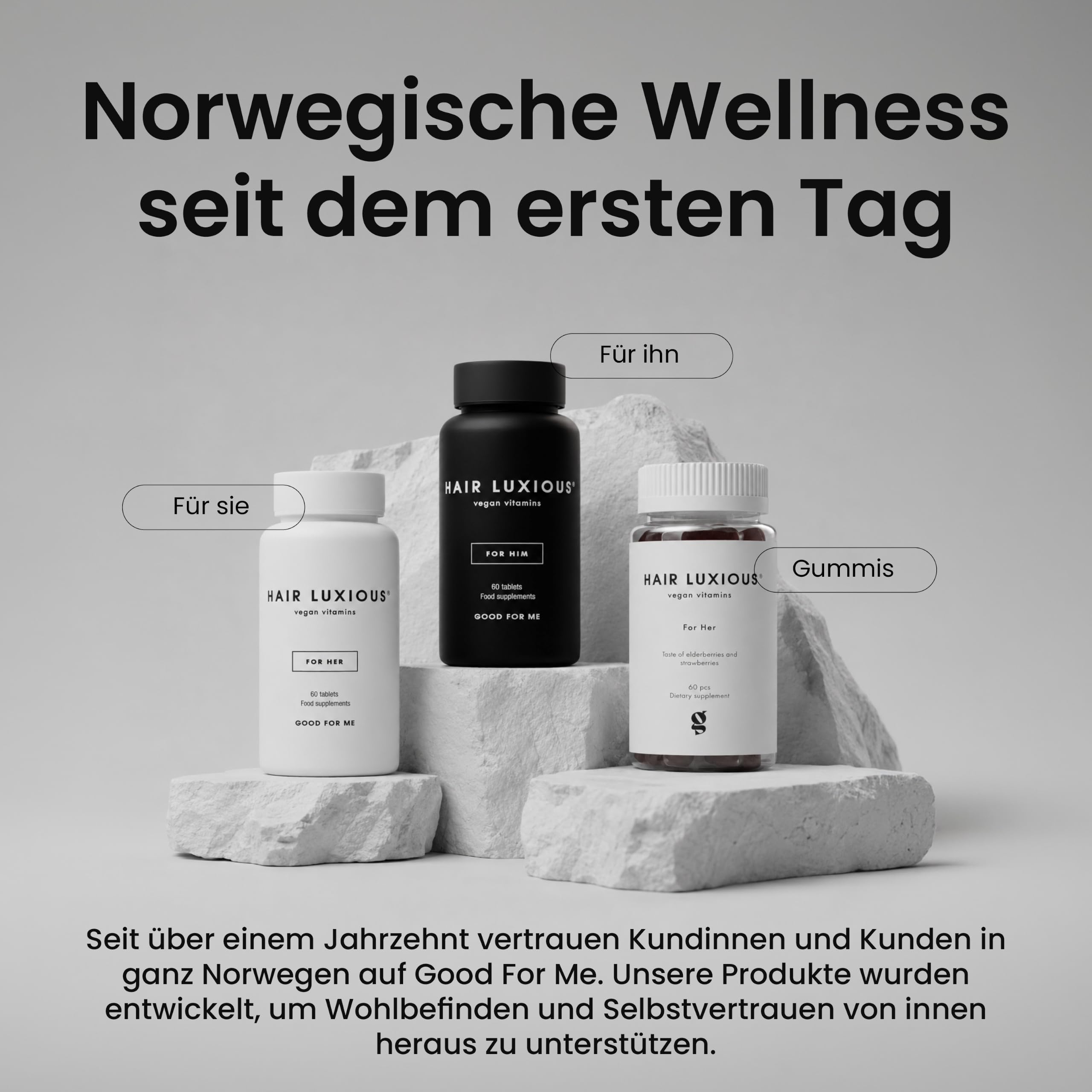 Hair Luxious® Biotin Gummies für Haarwachstum, hochdosiert mit 2500 µg Biotin, 100% vegane Gummies für Frauen mit Zink, Selen, Vitamin A, B, E, C & Mehr, Beeren-Geschmack - 60 Stück