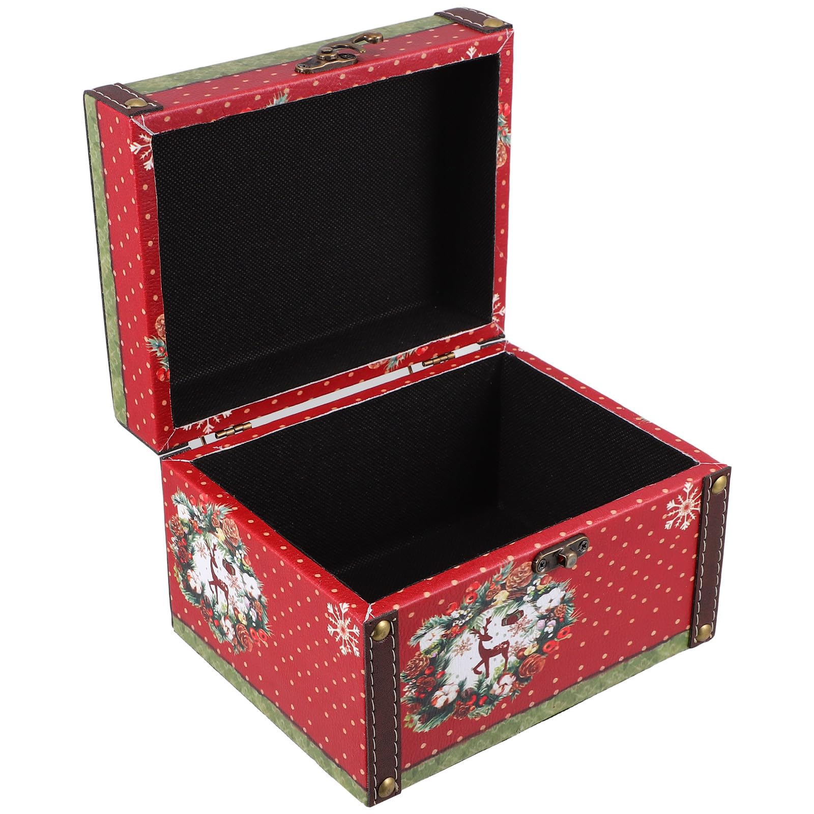 Toyvian 2 Stück Weihnachts Aufbewahrungsbox im Vintage Stil für | Dekorative Kasten mit Großer Kapazität, für Bonbons und Pfefferminz, Festliche Deko für Weihnachten