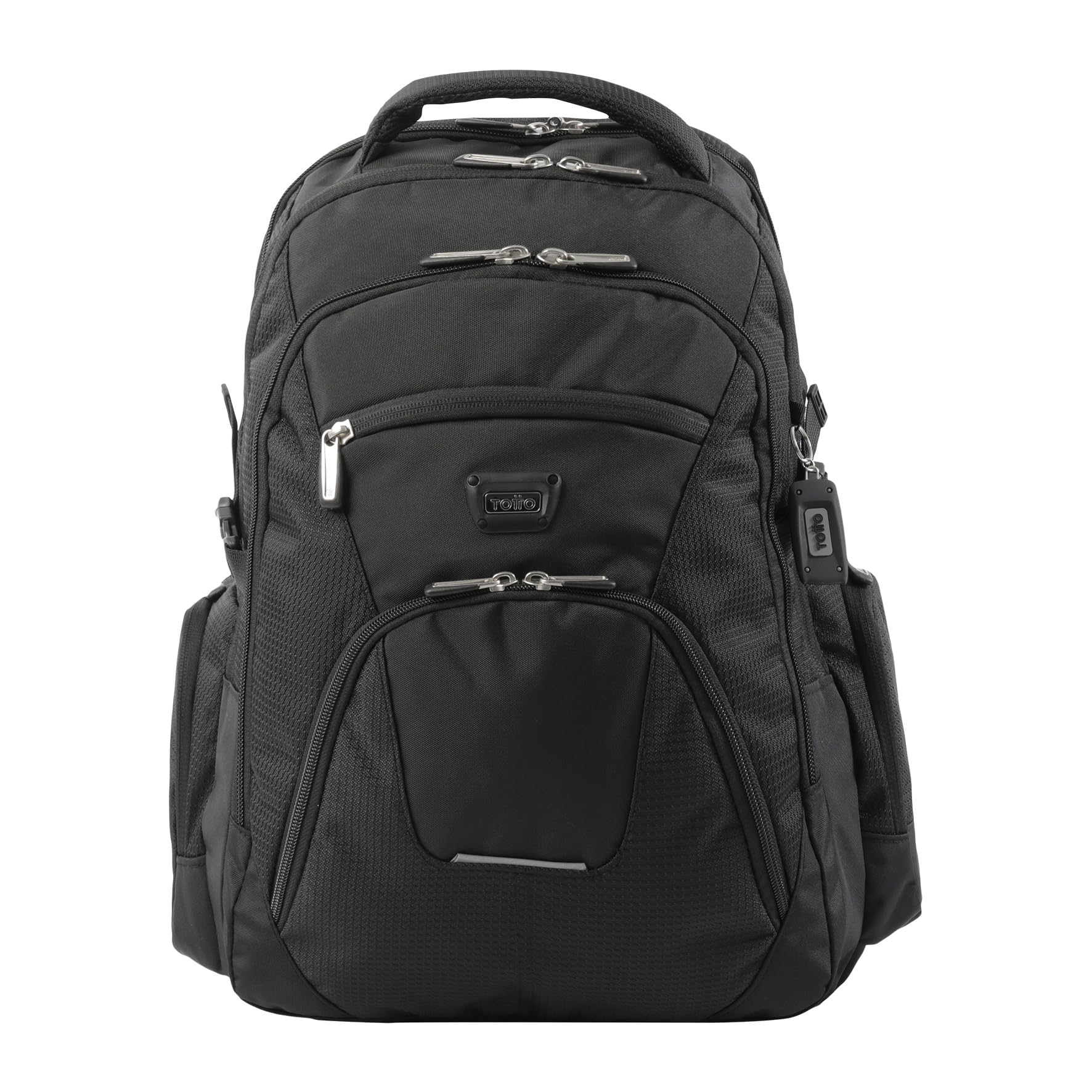 TOTTO - Mochila para Ordenador Portátil de 15,4 Pulgadas, Modelo Polixan 2.0, 3 Compartimentos, Bolsillo s Laterales, Correa para Maleta, Espaldar Ergonómico, Cómodas Correas en S