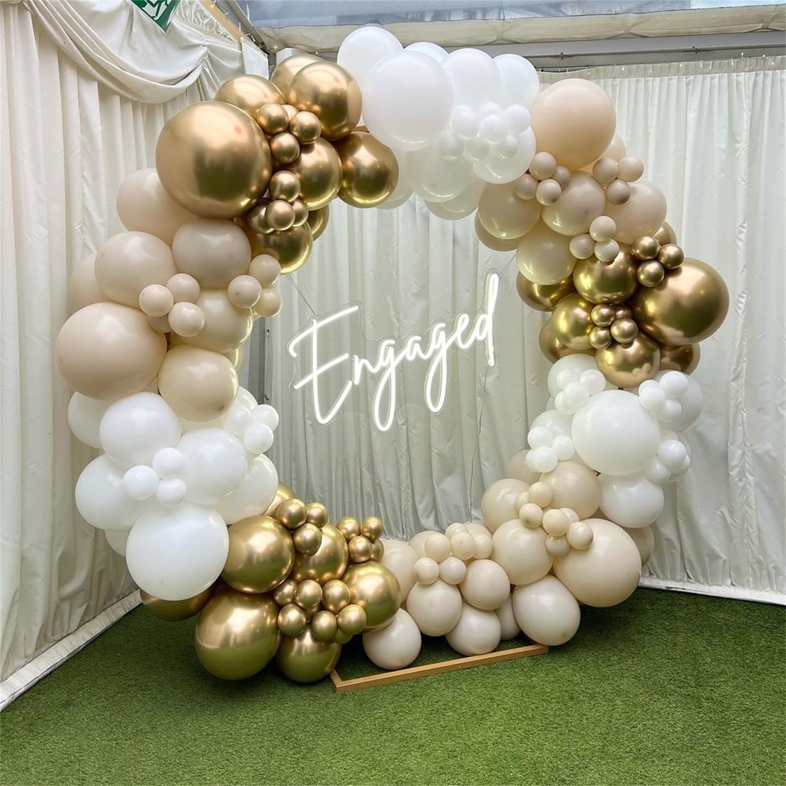 Luftballons Beige Gold, 60 Stück 12 Zoll Retro Nude Aprikose Weiß Sand Metallic Champagner Gold Helium Ballon mit Konfetti Latex Boho Ballons für Geburtstag Deko Bridal Babyparty Hochzeit Dekorations