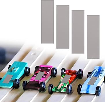 Stick On Flex Tungsten Weights for Derby Car- 3OZ Cuttable Derby Cars Pinewood Weights to Speed Up Your Car, Incremental Cylinders Car Weights Tungsten Canopy Weight for Faster Speed, 4Pcs