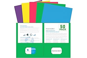 PANDRI File Folder, 50 Pack Two Pocket Folders for School Office