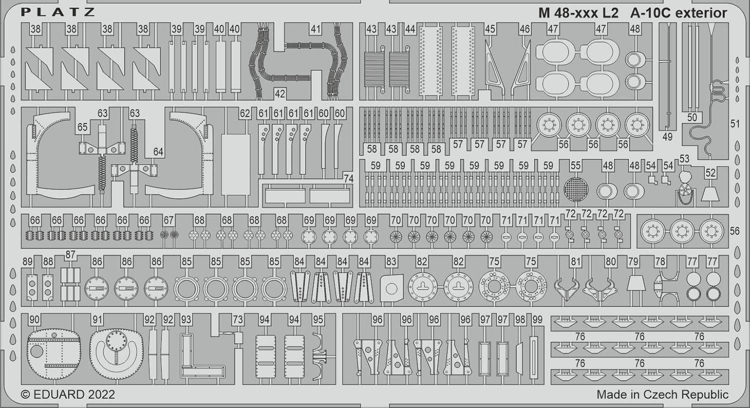 Amazon | プラッツ 1/48 A-10C サンダーボルトII エッチング