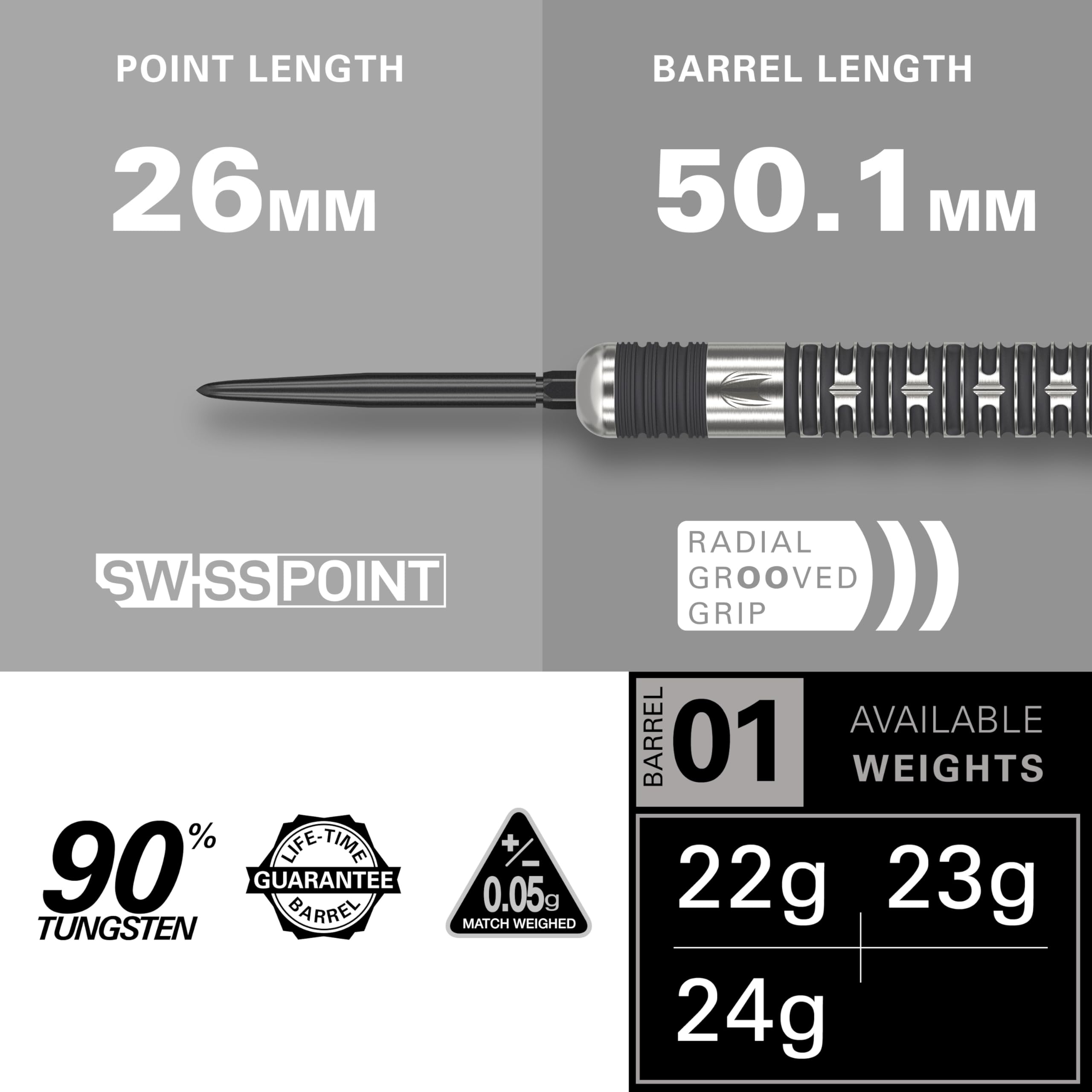 Target Darts Chris Dobey Hollywood Action 90% Tungsten Steel