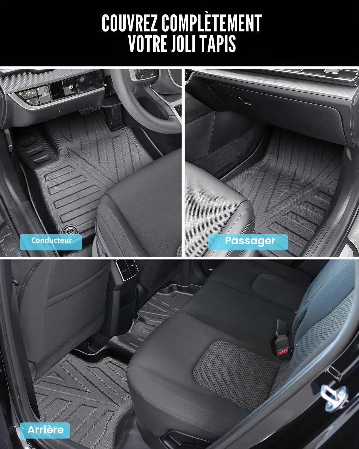 CDEFG Compatible avec Kia Sportage NQ5 Hybrid 2022-2024 2025 Tapis de Sol en TPE pour Voiture, Imperméable Protecter Toutes Saisons, Tapis en Caoutchouc de Qualité Supérieure Accessoires