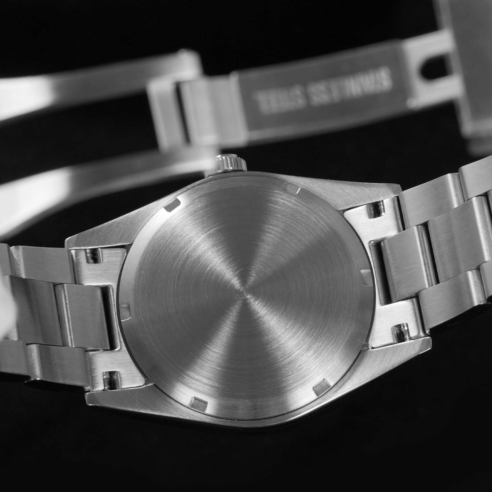 watchdives WD1016B-V3 VH31 Orologio al quarzo da uomo, quadrante da 37 mm, in acciaio inox, BGW9 luminoso, impermeabile fino a 100 m