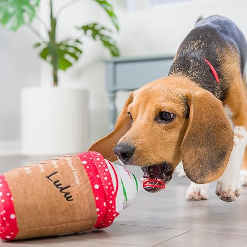 Miniatura 7 de Huxley & Kent para perros  Latte My Way (grande)  Juguete de peluche para perros de Navidad con chirriador  Regalo divertido para perros  Divertido,