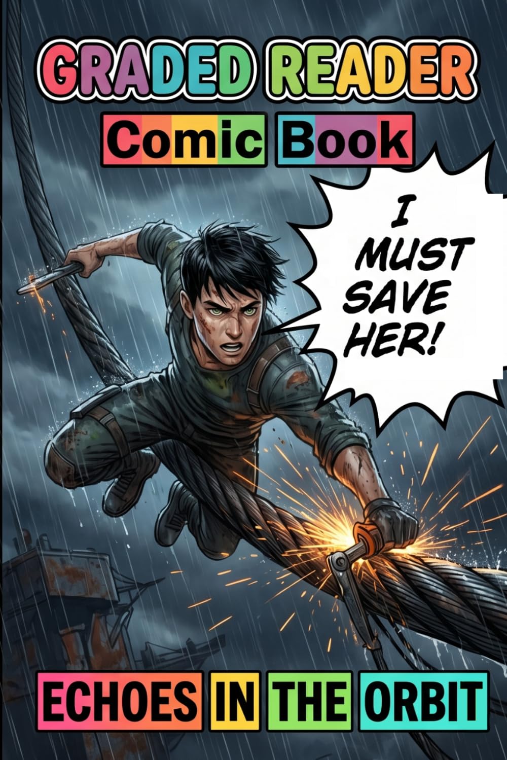 ECHOES IN THE ORBIT.: A Sci-Fi Graphic Novel Graded Reader for English Learners (ESL/EFL Intermediate Level A2). (Comic Book.)