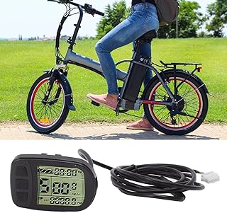 BstXqty 24V 36V 48V Electric Bike Scooter Waterproof LCD Display Meter, Panel with Cable Bike Conversion Meter Bike LCD Meter Electric for KT Handlebar