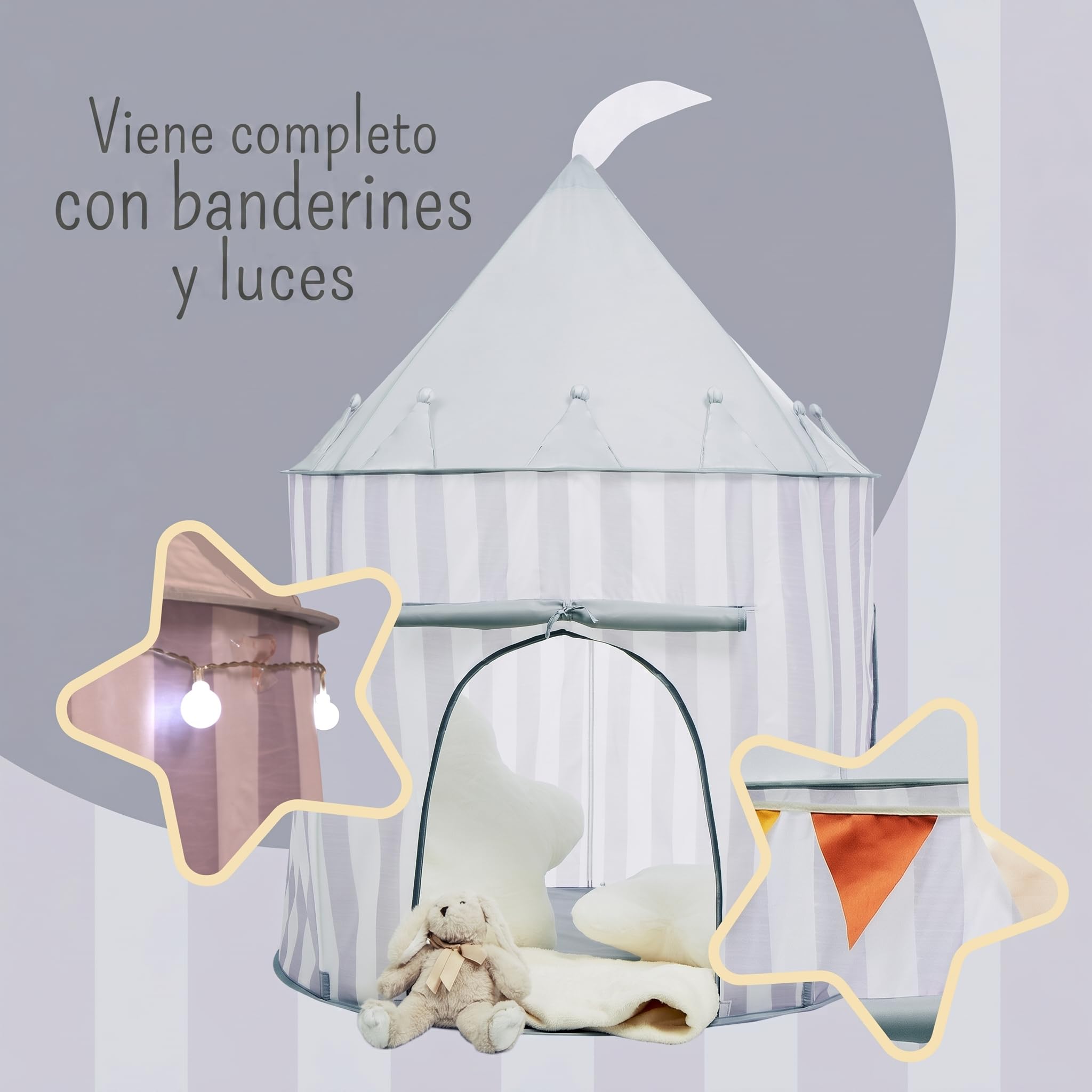 Tienda de campaña para niños, diseño de estrellas azules para niños, tienda emergente con estrellas para interiores y exteriores, para niños y niños, para juegos o piscinas de bolas y juguetes